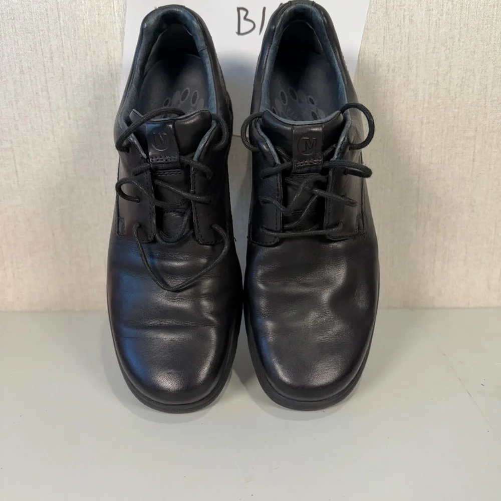 Merrell Shoes Patent‎ Pending Men Size 10.5 Leather Black Leather